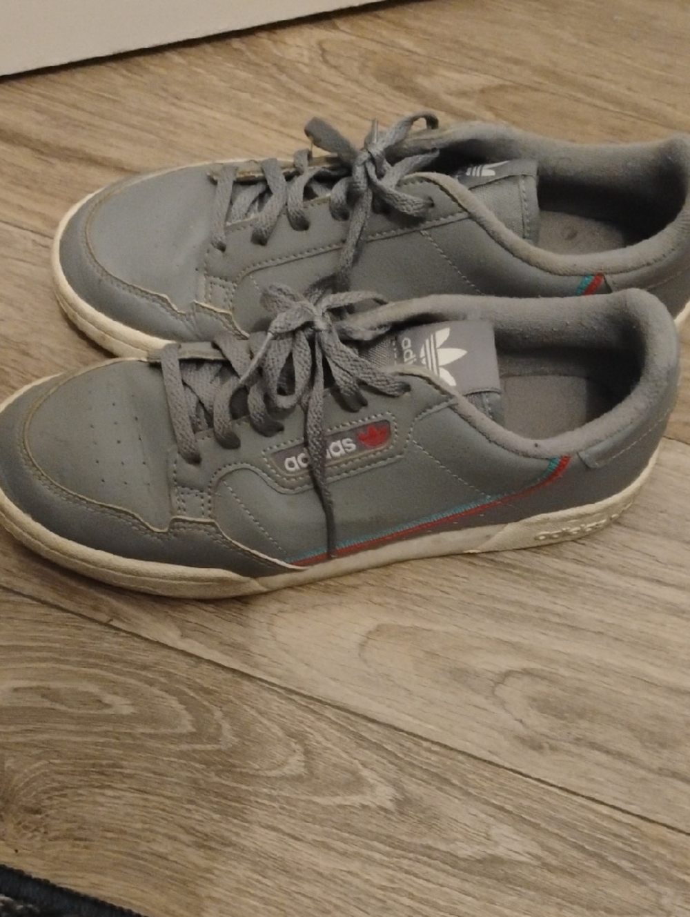 Adidas Gray Low-Top Sneakers Continental